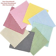 42 PCS Gingham Pre Cut Houndstooth Pattern Fabric Squares Quilting 5×5 Inch