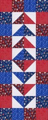 Scrappy Charm Table Runner Kit- Pre-Cut – Americana – Patriotic