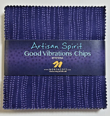 Set of 3 – Northcott Artisan Spirit – Good Vibrations Mysteria 5″ Squares
