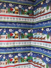 “Twas the Night” AVLYN INC. STRIPED Christmas Fabric Cotton SBTYX44 NEW