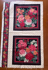 Cranston Print Works VIP Framed Roses with Floral Border 1 yd
