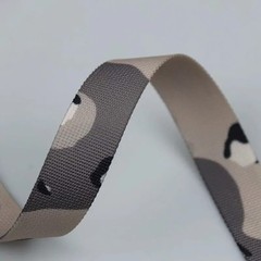 2M Desert Gray Six-color Chocolate Camouflage Webbing Non-elastic Strips 2.5cm W