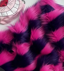 Bianna Cheshire Pink Purple Faux Fur Fabric – 12×12 inches,