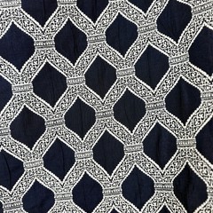 Blue and White Lattice Upholstery Fabric 3.5 yds Recover Sofa Chair Ottoman