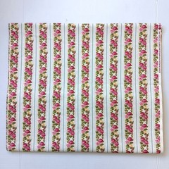 Marcus Brothers Faye Burgos Rose Floral Stripe Cotton Fabric BTY x 43″