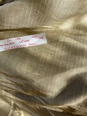 Designer Quality 100% Silk Heavy Thai Dupioni Fabrics Stripes – Natural!!!