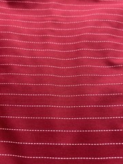 Vtg Burgundy Red Pink Pinstripe Fabric Cotton Poly Blend Quilting 1 2/3 Y F59