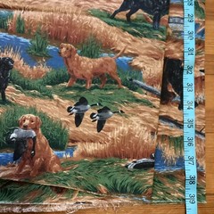 Cranston Print Works Fabric 2 Yards x 45″ By Joan Messmore – Hunting Dogs Ducks
