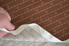 By 1/2 Yd, Tan on Brown Quilt Cotton, Andover/Bridgeport/Jo Morton/5605 N, B139