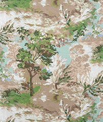 THIBAUT CURTAIN FABRIC DESIGN Lincoln Toile 1.7 METRES BLUSH LINEN BLEND