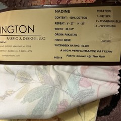 12 Cotton Twill Samples in the book, 3 prints 27 x 27 Covington 5th Ave OOP