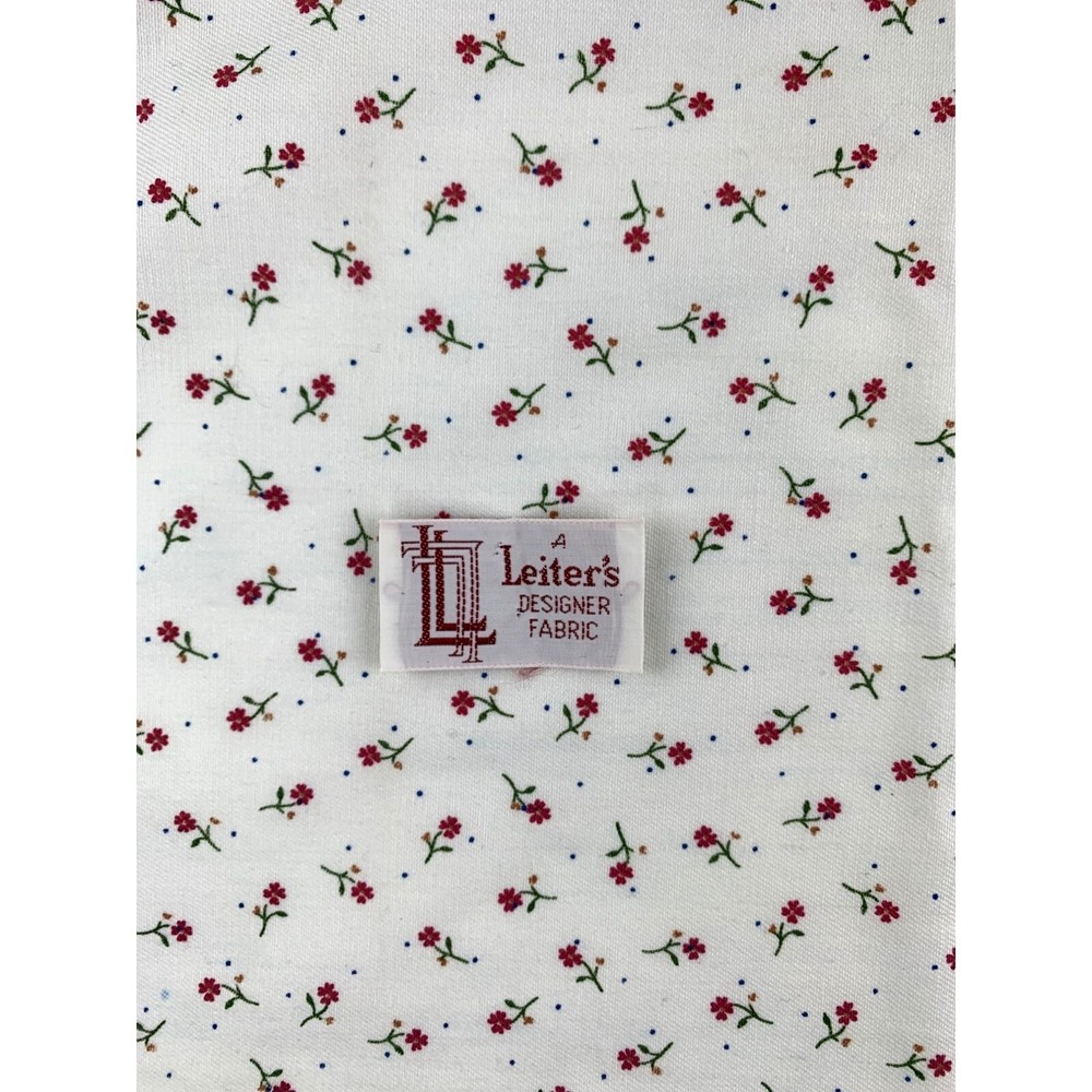 Leiter’s Designer Fabric Ditsy Floral Print 6 Yards Vintage 1970s Cotton Blend