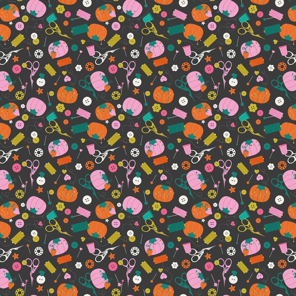 FIGO – Bits And Bobs by Sarah Hearts – Notions – Black 1/4yd