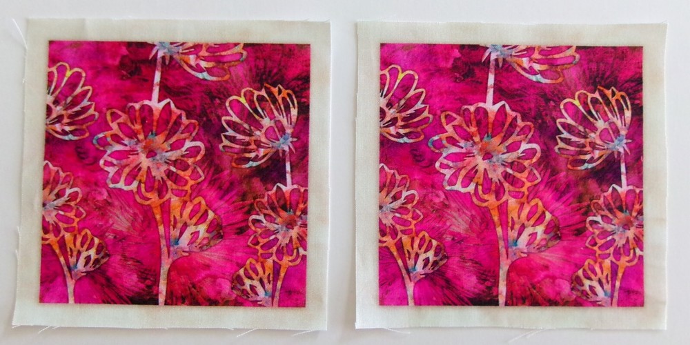 Multicolor Flower on Pink Brown Bkg – 2 pieces Picture 4 1/4″ x 4 1/4″