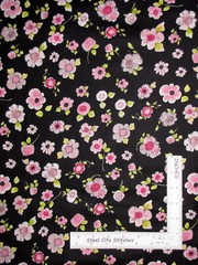 Flowers Fabric Loralie Designs Salon Parlor Posies Cotton 3 Pc Lot (12″ 13″ 7″)