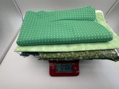 Green Fabric Scrap Bag Bundle Remnants Cotton Crumb Quilt Squares Sewing Big Lot