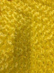 Ruth YELLOW Cuddle Minky Rosette Soft Faux Fur Fabric by the Yard – 10083