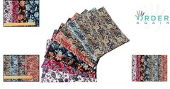18×22 Quilting Cotton Fabric Bundles 8 PCS Paisleys Precuts for Sewing Craft