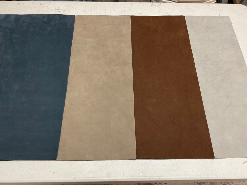 Italian Nubuck suede panels for 3 Top Quality Large 18″x 24″ Cognac