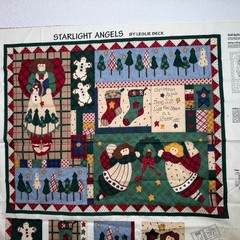 Starlight Angels Panel Christmas 1 Yd Cotton Fabric Material #520
