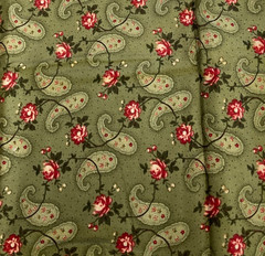 ROSEHILL MANOR – FLORAL & PAISLEY-GREEN BY ROBYN PANDOLPH FOR MODA- 21 1/2″x44″