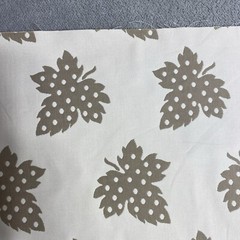 Grape Leaves Floral Double Sided Reversible Beige Cream Garden Upholstery 3 yd