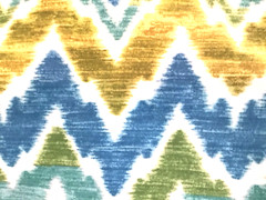 Millcreek Outdoor Patio Deck Fabric Chevron Tiago Blue Green 3.5 Yard Lot