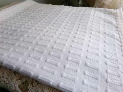 minimalist white vtg chenille bedspread fabric buttonhole design, 18″ x 24″ pc
