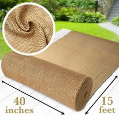 Multipurpose 40″ x 15 Feet Burlap Roll – Sustainable Jute Fabric for All Uses
