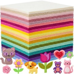 New Tegeme 100 Pcs 8 x 12 Inches Felt Fabric Sheet for Craft Thin Soft 20 Colors