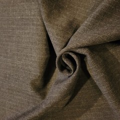 Charcoal Gray Wool Gauze Suiting with Faint Cream Chalk Stripes