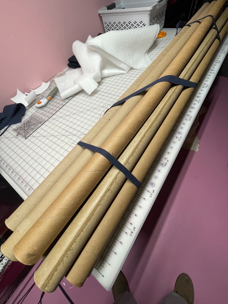 10 Heavy Duty Premium Cardboard 54 – 60 inch Fabric Tubes Rolls