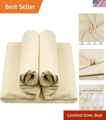 Natural Unbleached 100% Cotton Muslin Fabric – 5 Yards, Fashion Essential
