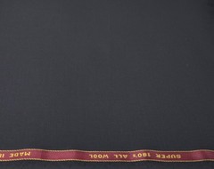 Plain Black Super 180s Wool Fabric Suiting Jacket Thobe Dishdash 3.50m x 1.50m