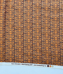 Blank Quilting cotton fabric BTR-M4815 2 yd geometric lattice Asian orange brown