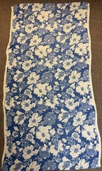 5th Avenue Designs Screen Printed Linen – 4.67” Yards By 44” Wide – Blue Floral
