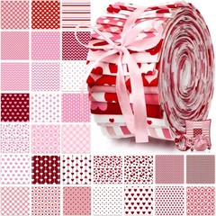 60 Pcs Spring Floral Quilting Fabric 2.6 x 40″ Cotton Fabric Strips Bundles