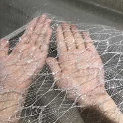Shiny Fishnet Hollow Out Net Fabric Mesh Glitter Wedding Dress Background Decor