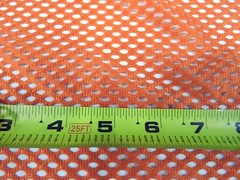 Soft ORANGE NYLON MESH 3/16″ holes, 61″ wide, by the yard
