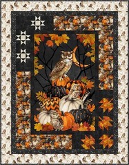 Northcott – Night Owl – Packed Pumpkins – Charcoal, Fabric by the Yard