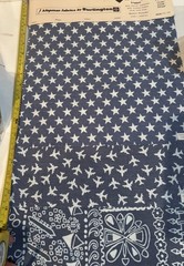Vintage Klopman Mills Burlington Fabric Samples Trigger Retro 1969 Blue 3 Pieces