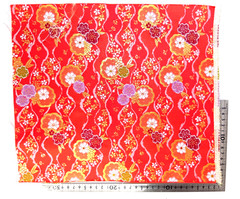 Japanese Kinran Brocade Fabric Sakura 4pcs Set 35×30cm Gold Traditional Kimono