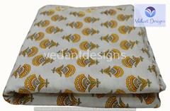 Indian Cotton Running Sewing Craft Block Print Fabric Dressmaking 5 Yard