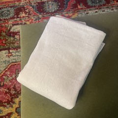 Pure Linen in Lt Ivory | REMNANT | 112x 72long… Finished Panel