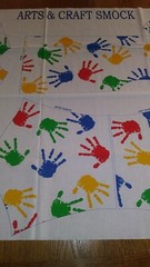 Arts & Craft kids Smock fabric panel. Princess Fabrics/MP N.Y. Ind. Inc. # 1227