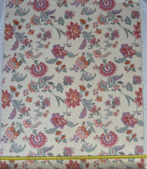 9 YARDS MEDIUM WEIGHT VINTAGE JACOBEAN / 100% COTTON / WHITE PRINTED BACKGROUND