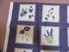 WILD IRIS PANEL FLORAL HOLLY TAYLOR MODA FABRIC PURPLE CREAM #6870 2/3 YD