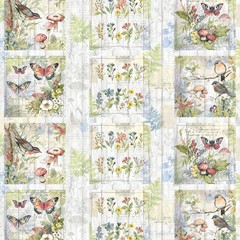 Nature’s Serenade Fabric Panel Susan Winget for White Owl Textiles 24×44