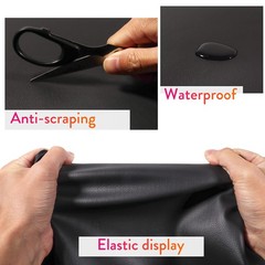 Marine Vinyl Upholstery Faux Leather: Meneng Black 1/2 Yard（54″x18″）,