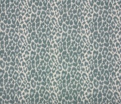 BALLARD DESIGNS KNOX BLUE ANIMAL LEOPARD PRINT MULTIUSE FABRIC BY YARD 54″W